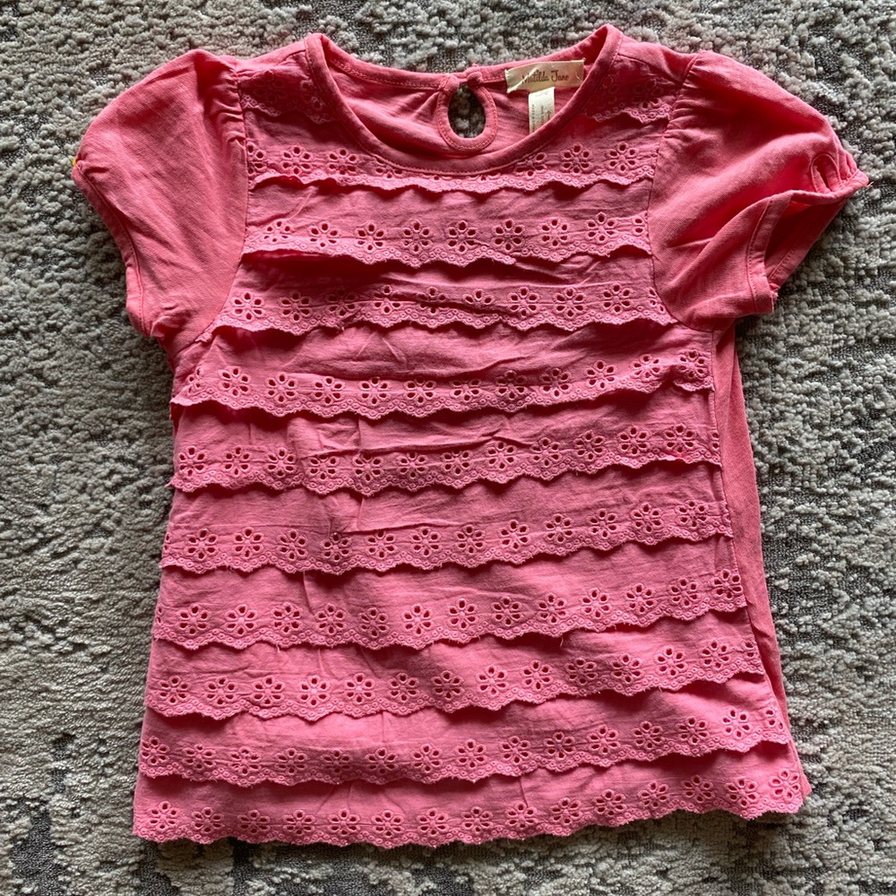 Matilda Jane Pink Ruffle Lace Shirt
